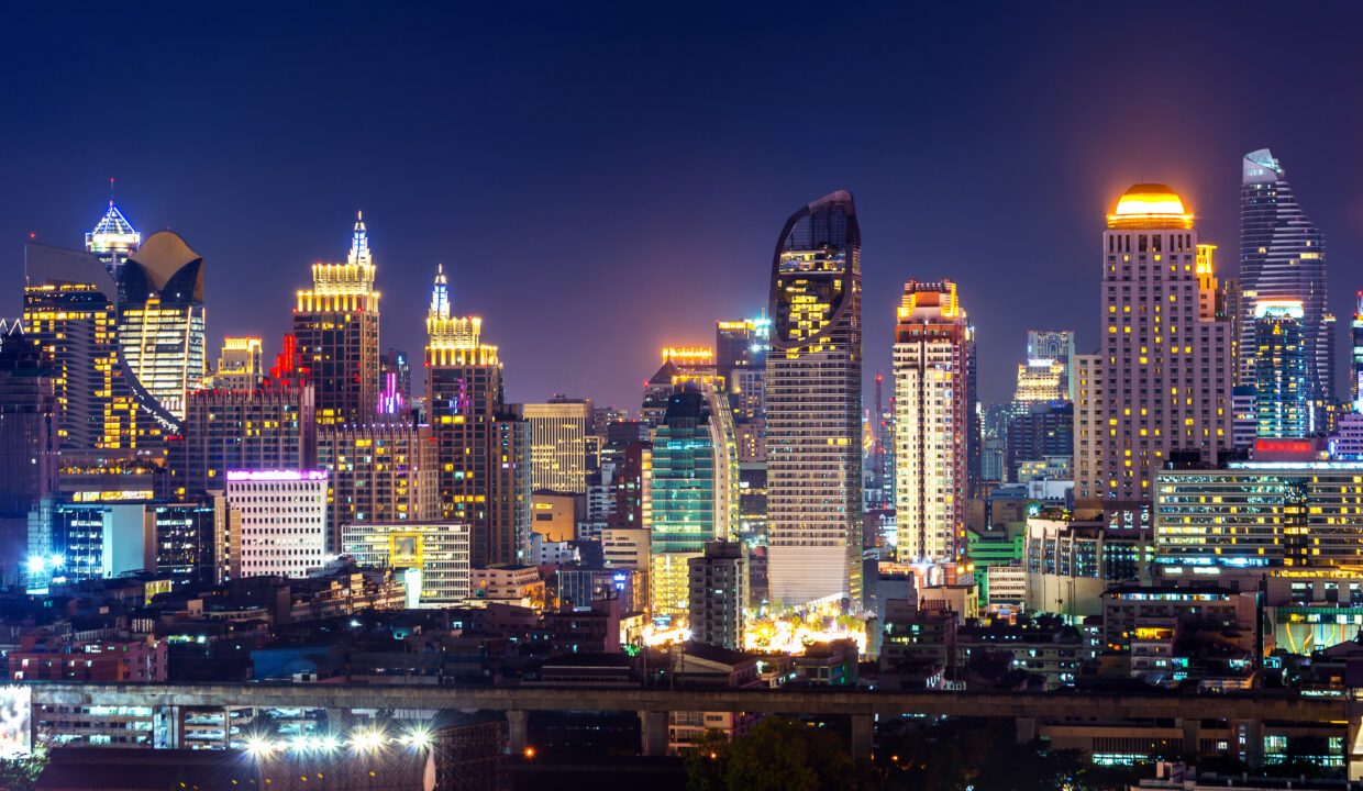 Bangkok Skyline with Condo's and Office Buildings