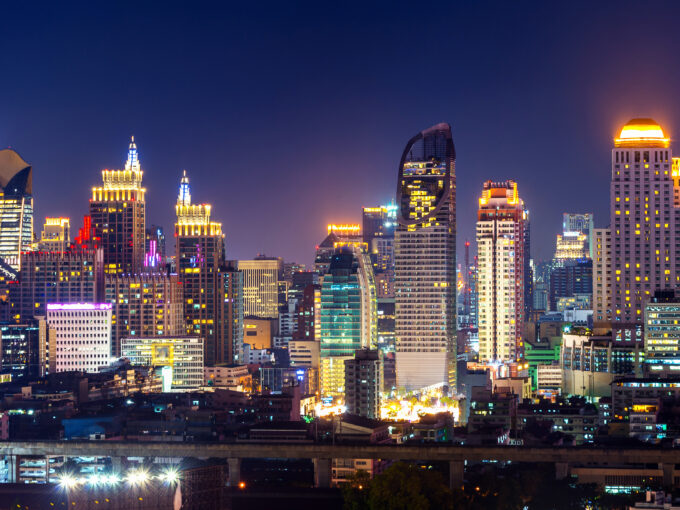 Bangkok Skyline with Condo's and Office Buildings